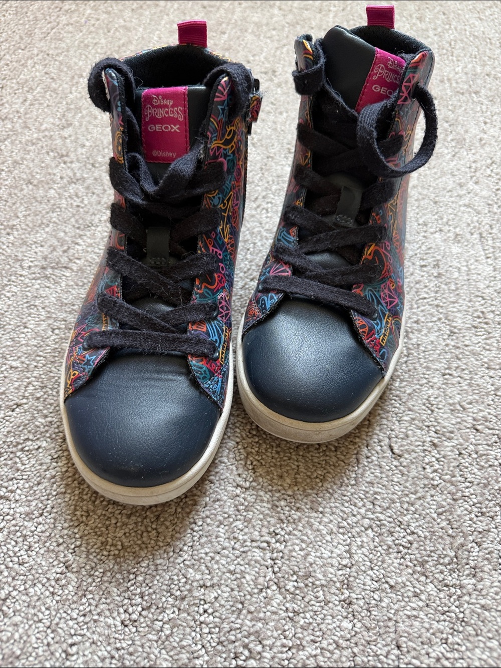 Geox Kids Navy Multicolor High-Top Sneakers